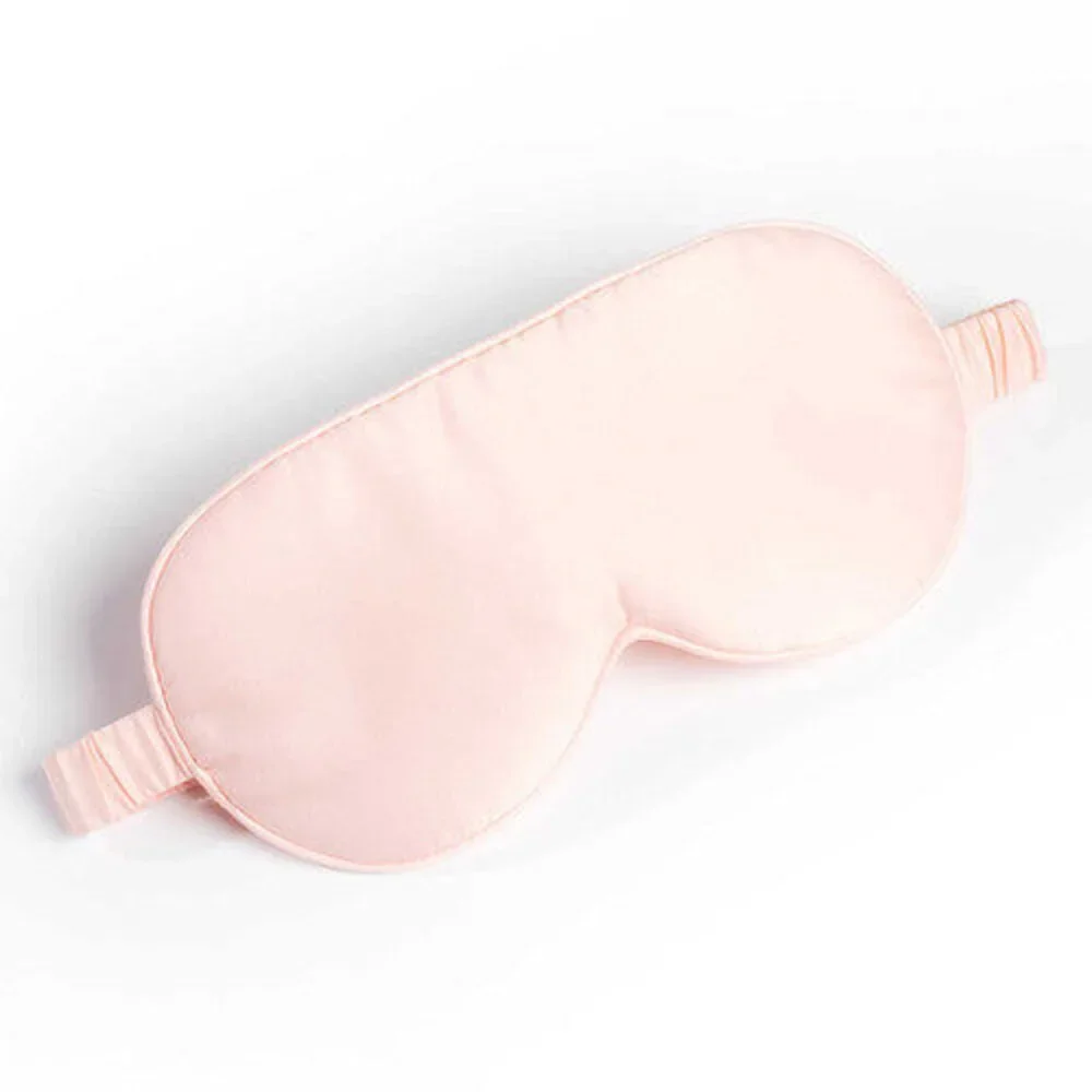 Pink Satin 3 Piece Set Pillowcase Sleep Mask Scrunchie